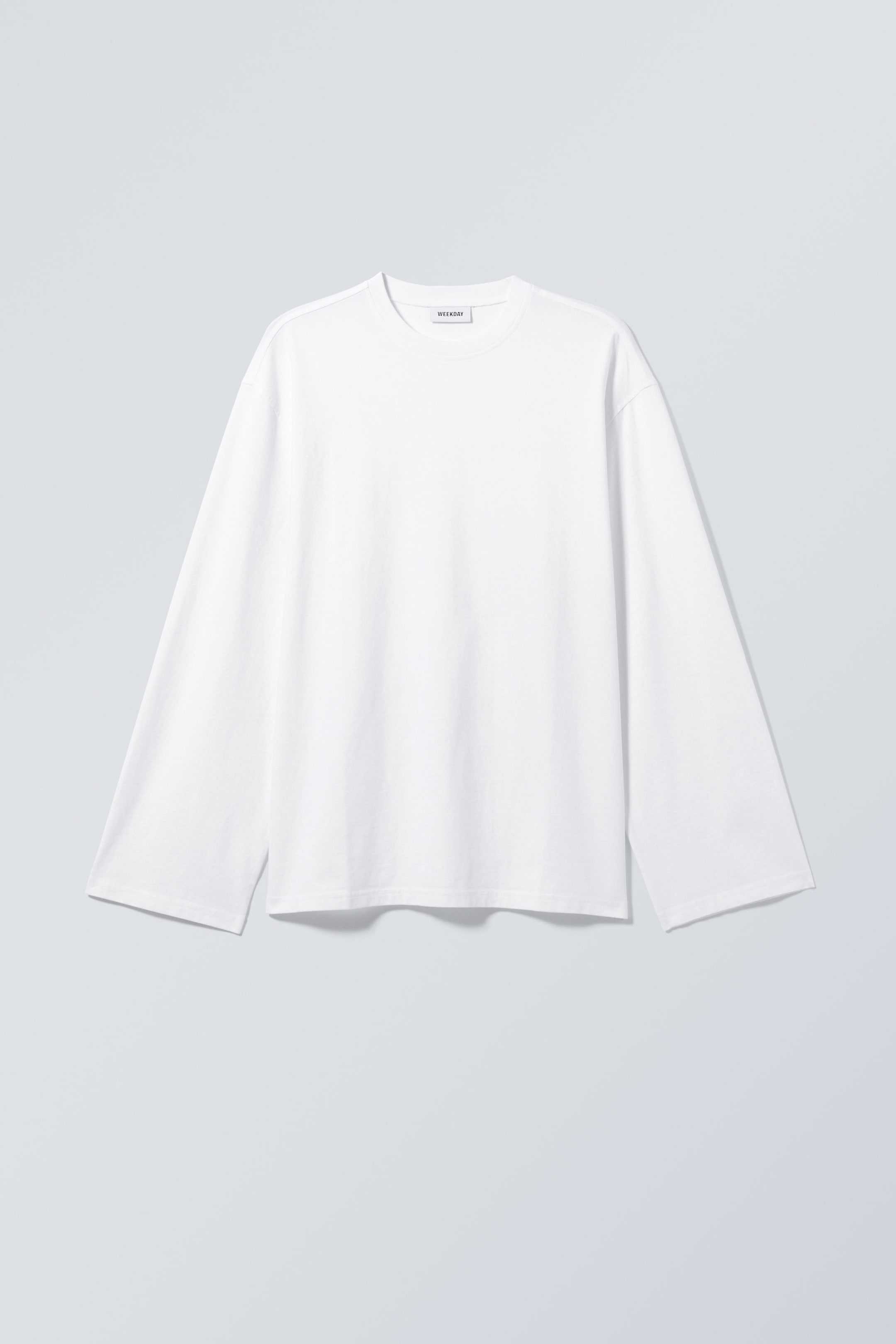 Wit - Oversized T-shirt met lange mouwen - 3