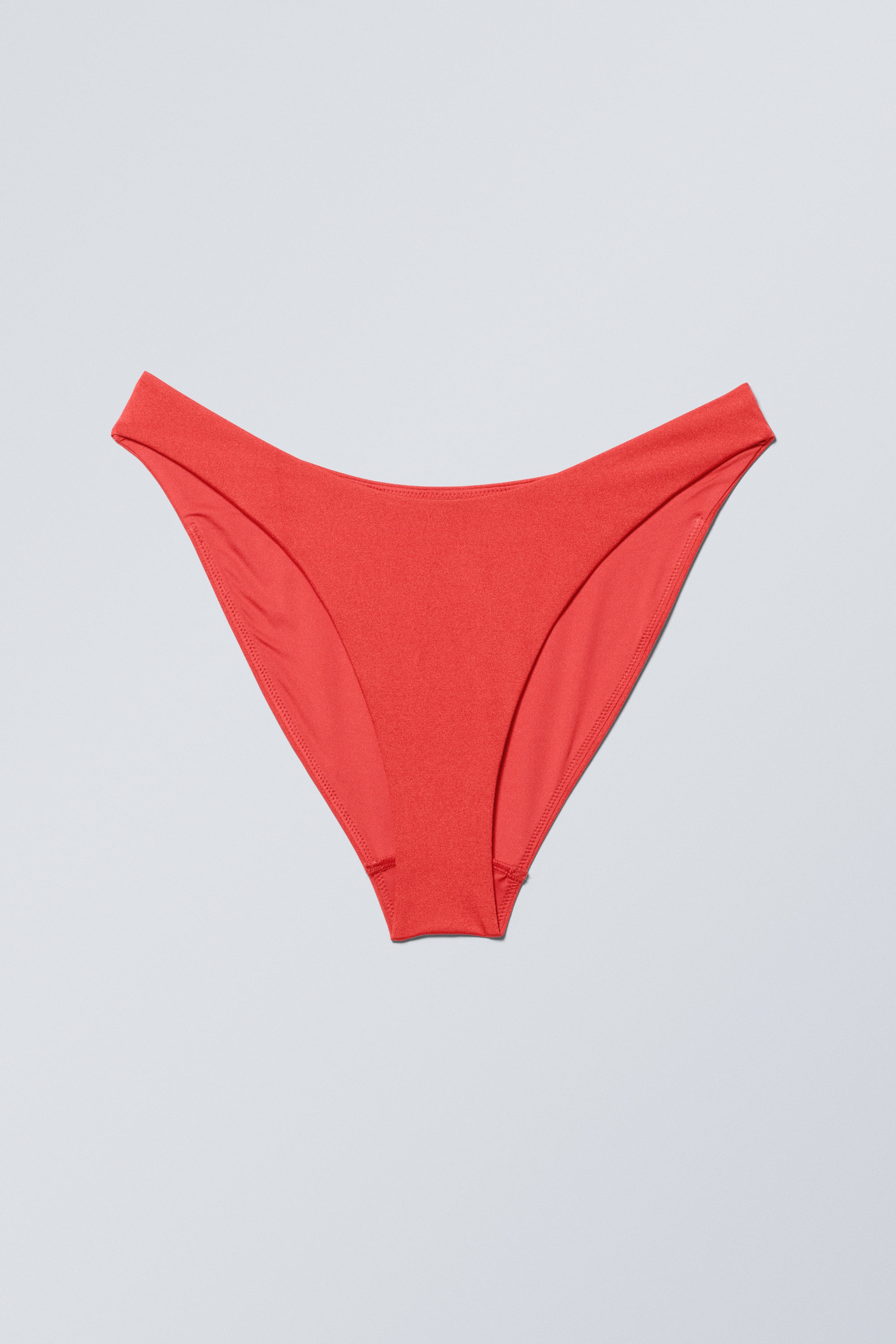 Red Shimmer - Highcut Bikini Bottoms - 1