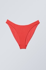 Red Shimmer - Highcut Bikini Bottoms - 0