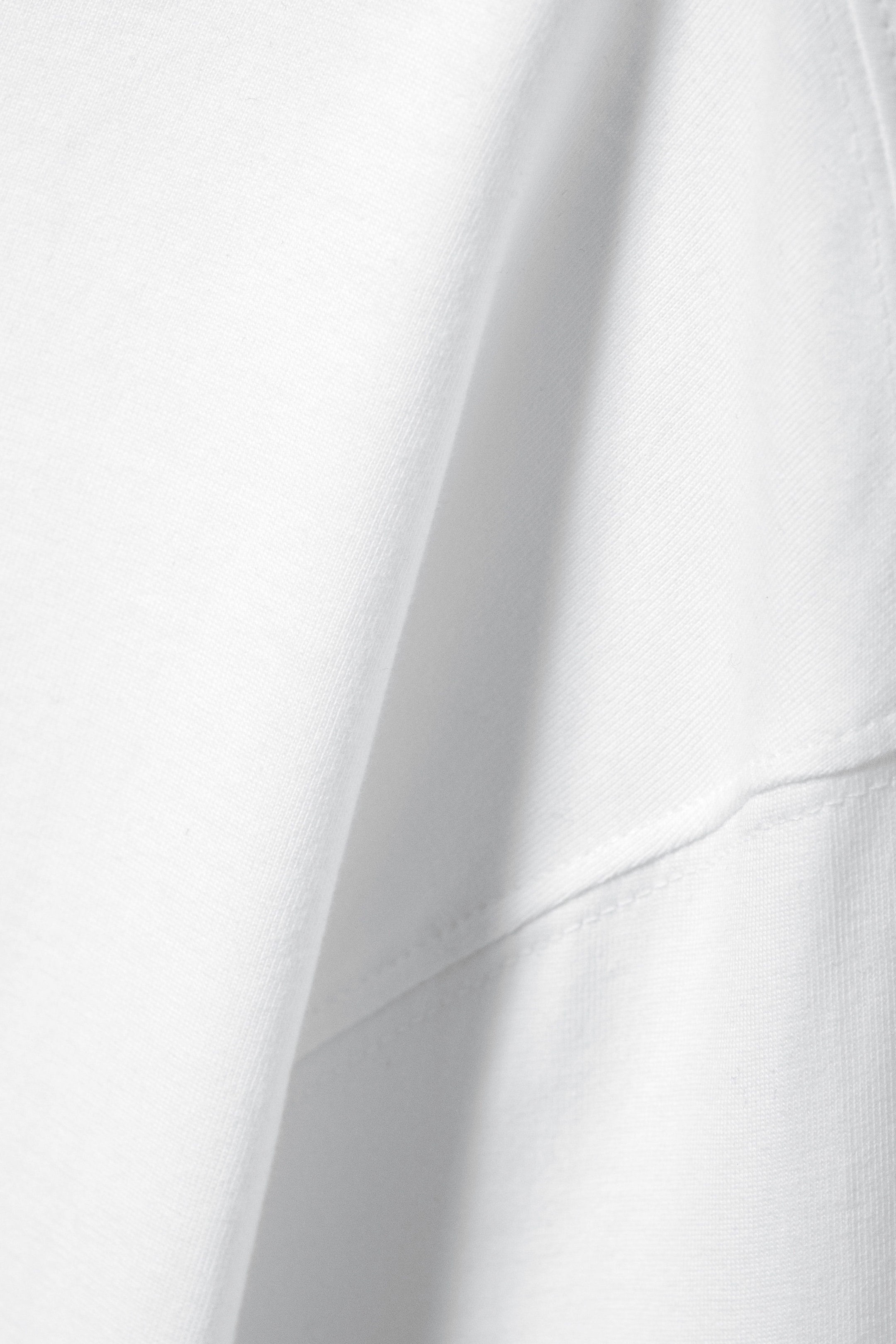 Blanc - T-shirt coton carré manches longues - 4