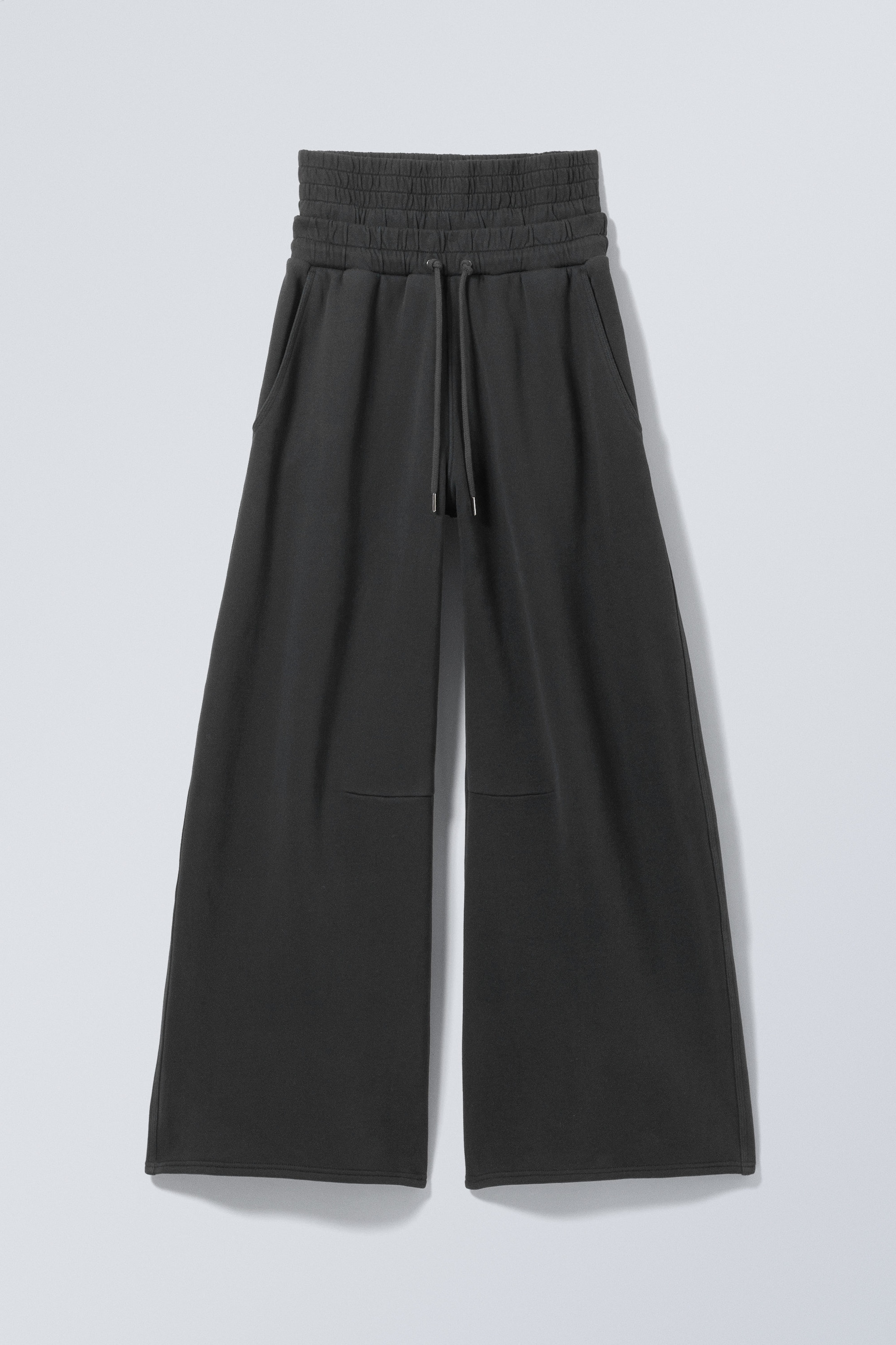 Black - Double-Layered Standard Sweatpants - 0