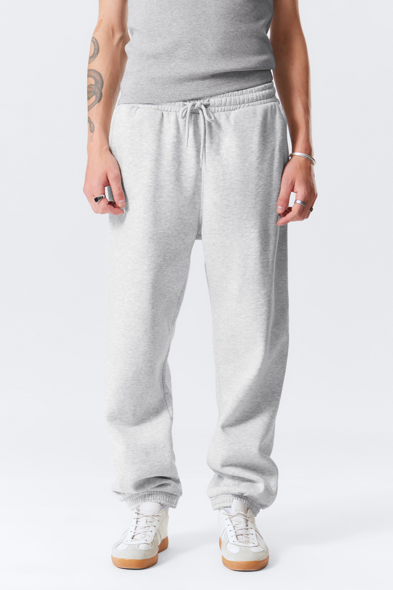 Calças de fato de treino padrão - Cinzento claro - 3