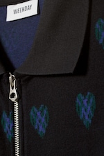 Schwarz - Jacquard-Polohemd Nima - 1