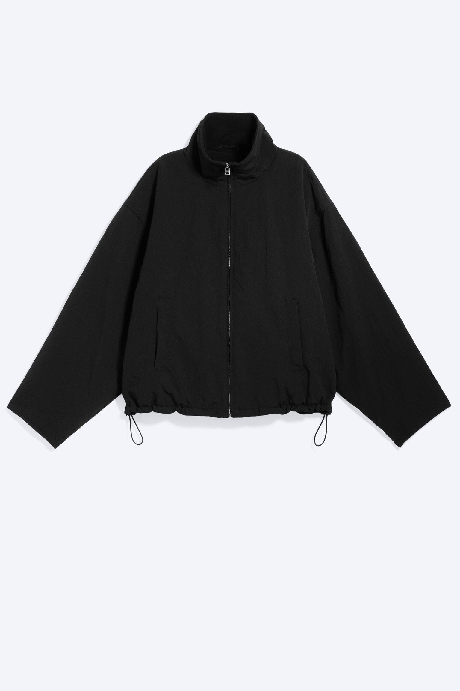 Oversize nylon dzseki - Fekete - 1