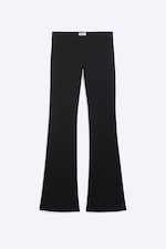 Schwarz - Bootcut-Hose mit niedrigem Bund - 0