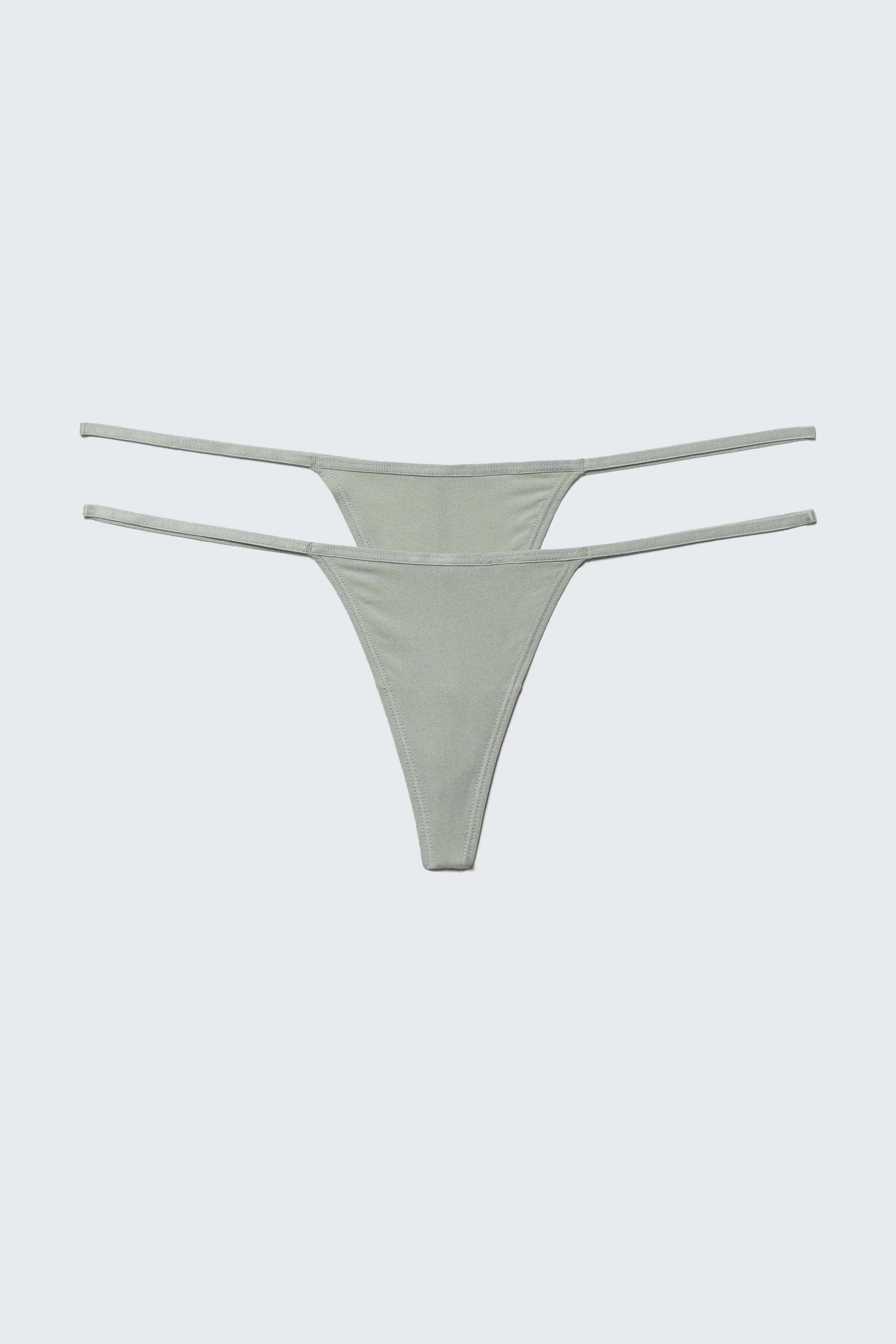 Ljus khakigrön - 2-pack minimala stringtrosor - 1