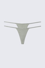Ljus khakigrön - 2-pack minimala stringtrosor - 0