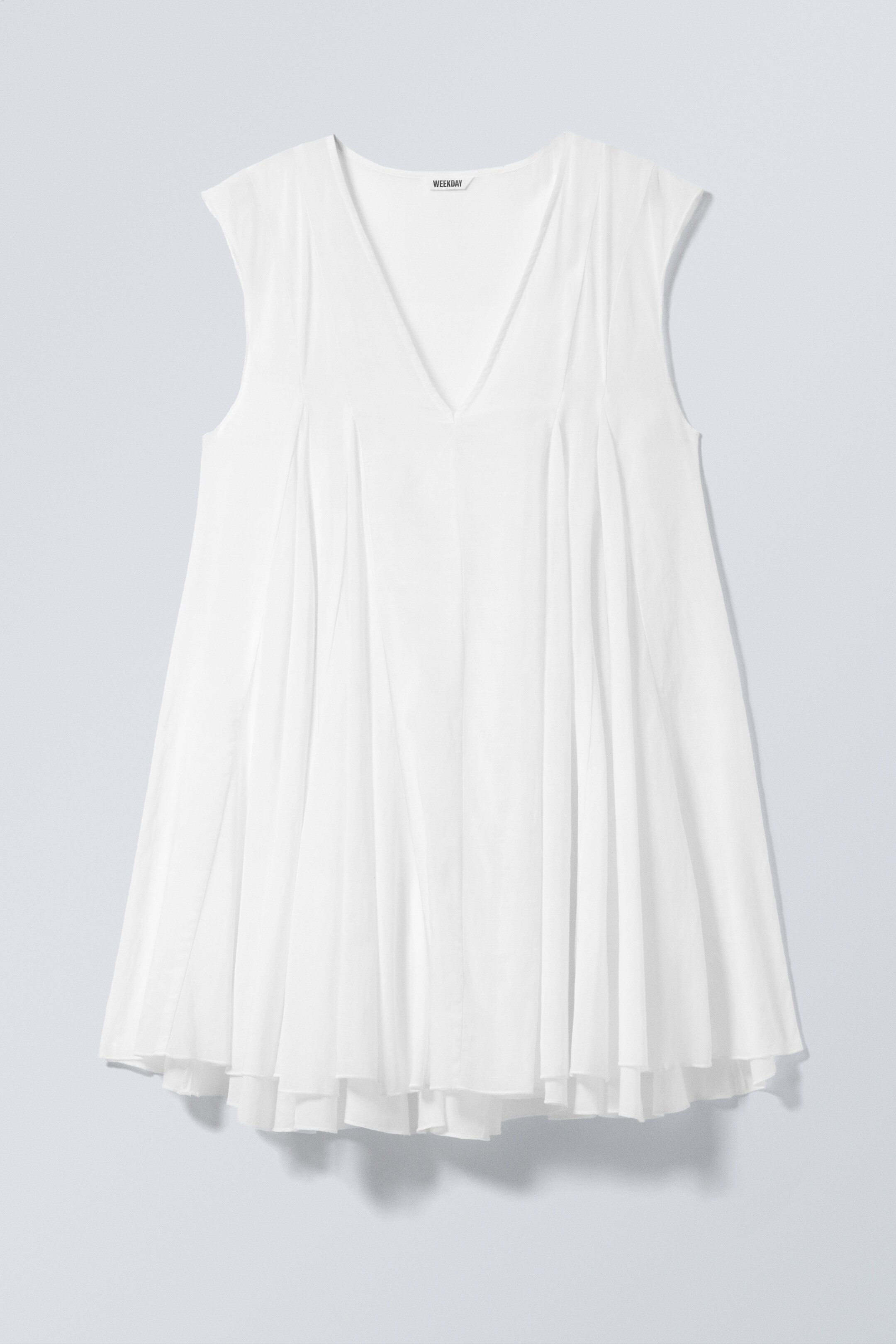 Grotere afbeelding bekijken: Zwierige mini-jurk met V-hals - Wit - DAMES | H&M NL 4