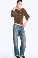 Brown Melange - Mohair blend cardigan - 2