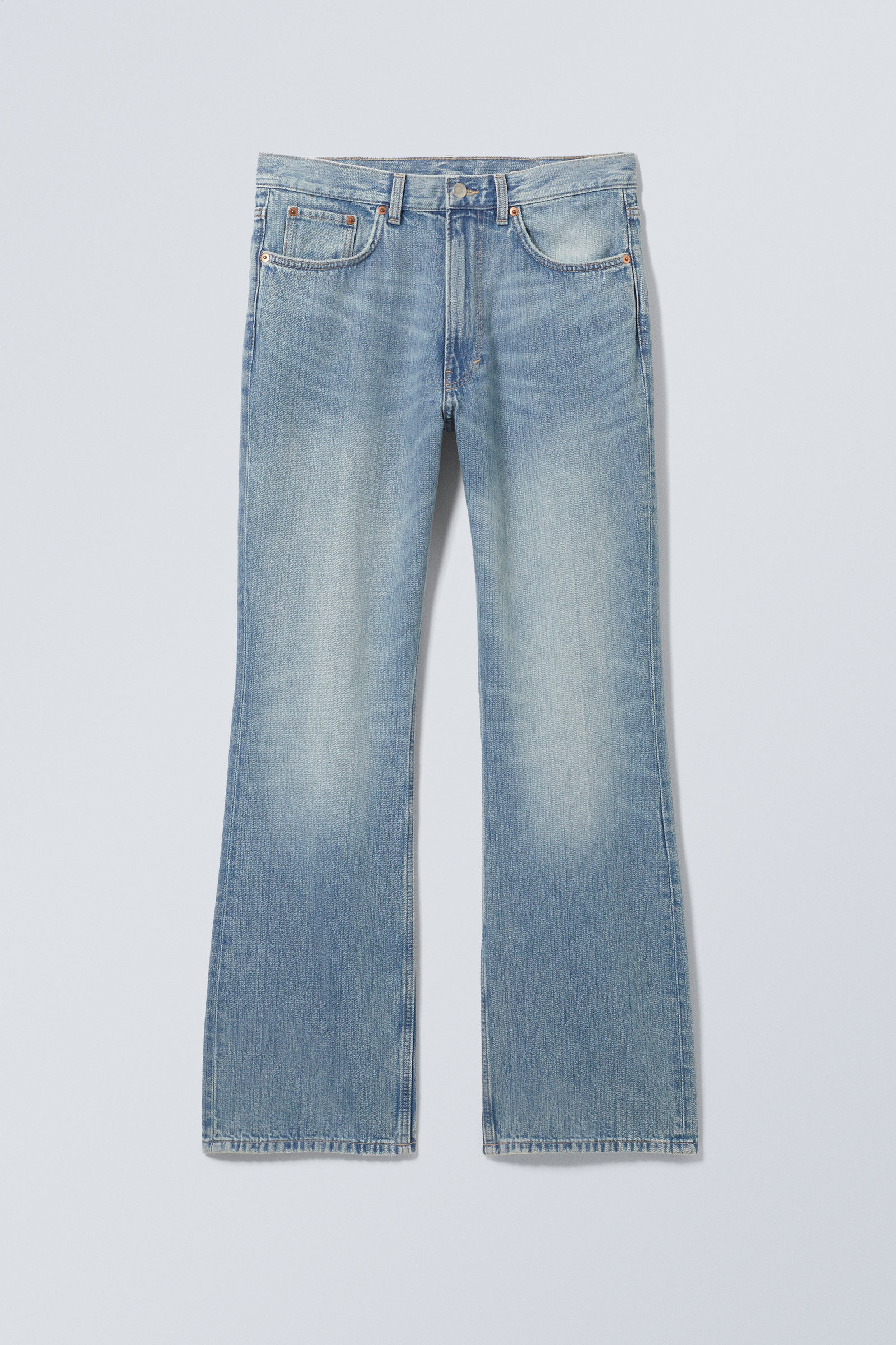 パンツ RELAXED FIT JEANS - 2022F Mid blue 25/30 space relaxed straight leg jeans - Steel Blue - Medium Blue