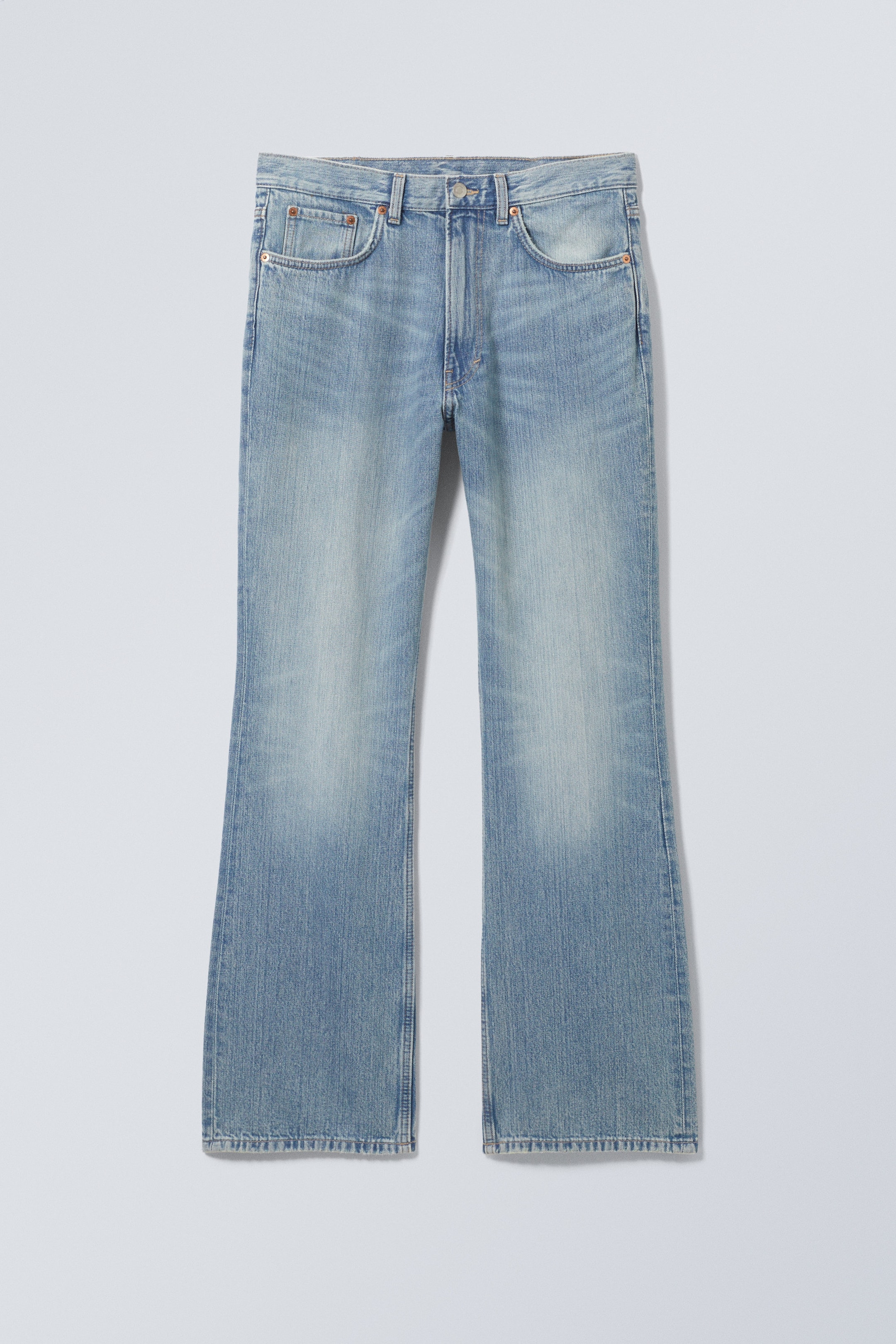 Blue Stream - Lichtblauw - Mercury Mid Rise Relaxed Bootcut Jeans - 0