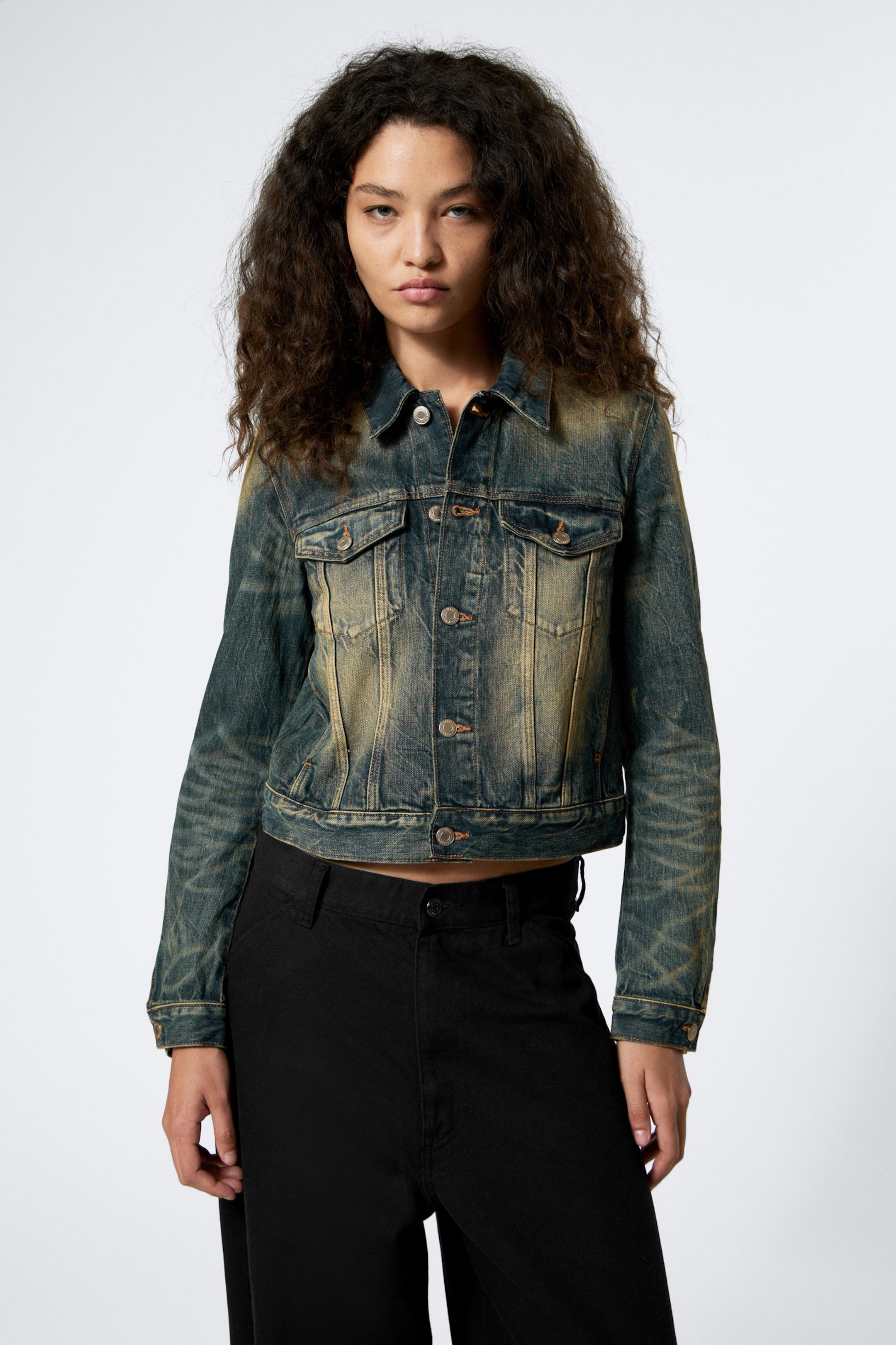 #4C5164 - Regular fit denim truckerjack - 1