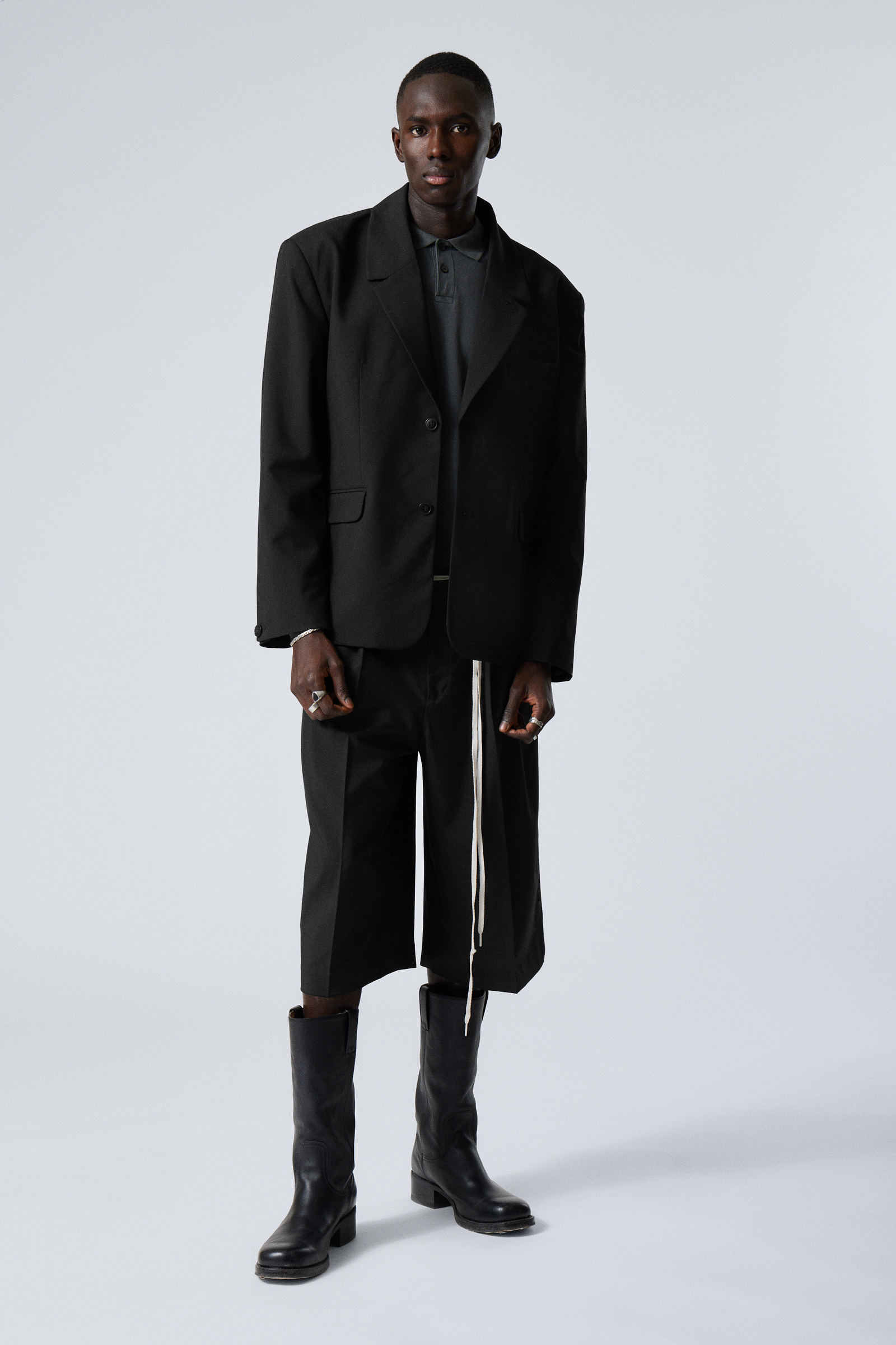 oversized single breasted blazer - Black | Weekday WW