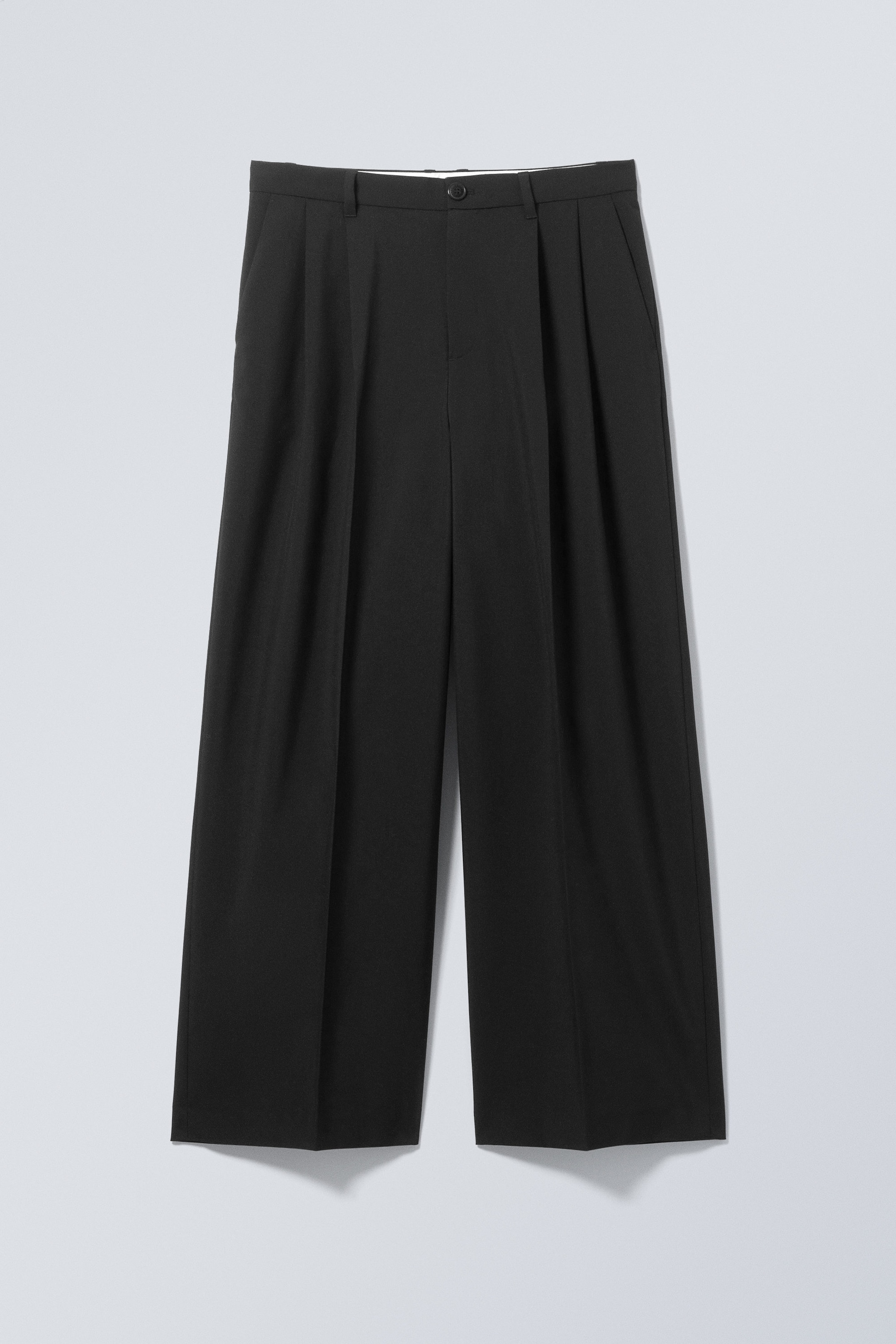 Black - Nate Loose Fit Pleated Suit Trousers - 4