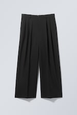 Black - Nate Loose Fit Pleated Suit Trousers - 4