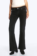 Ink Black - Schwarz - Low Waist Slim Flared Jeans - 2