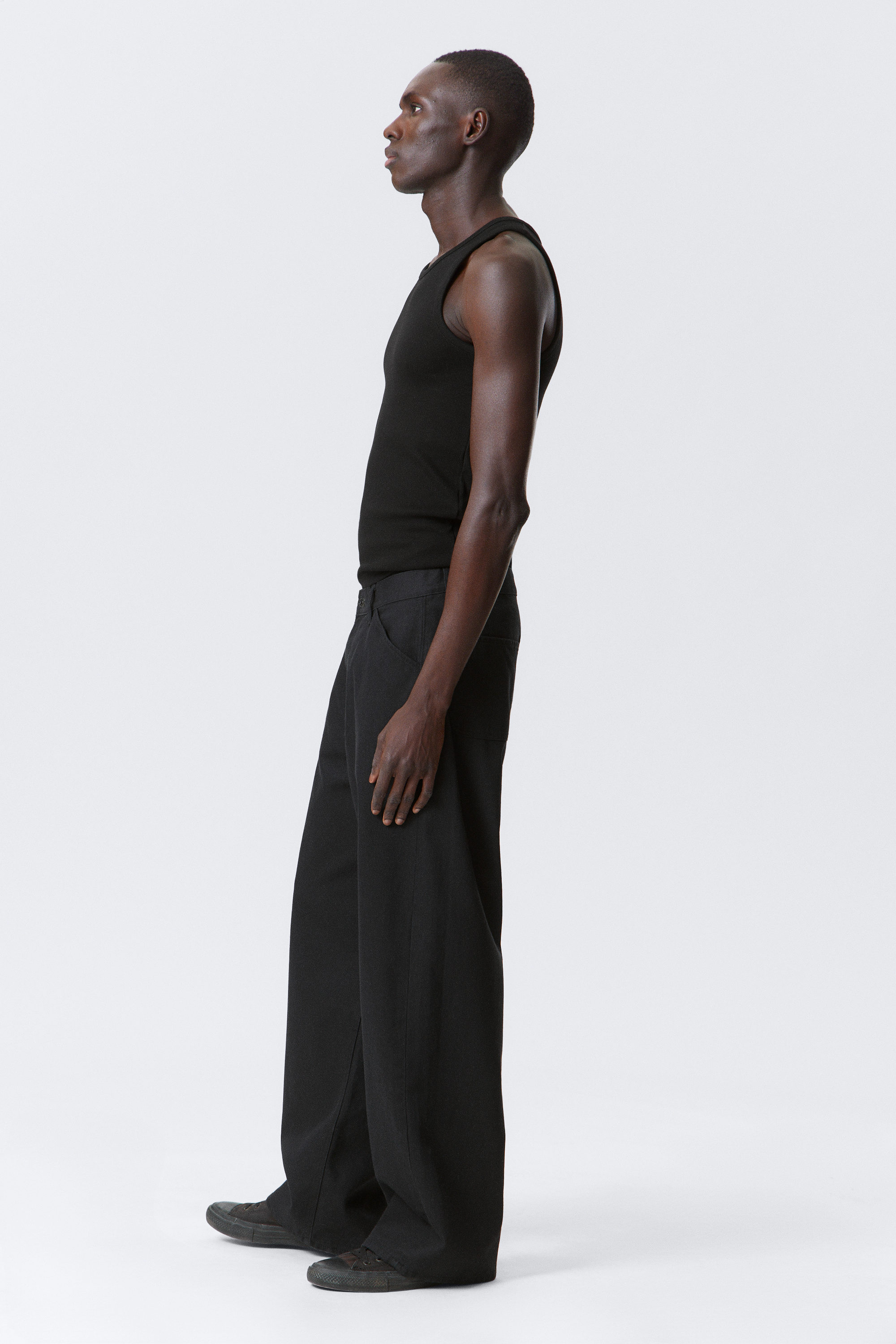Black - Astro Loose Baggy Leg Linen-Blend Trousers - 6