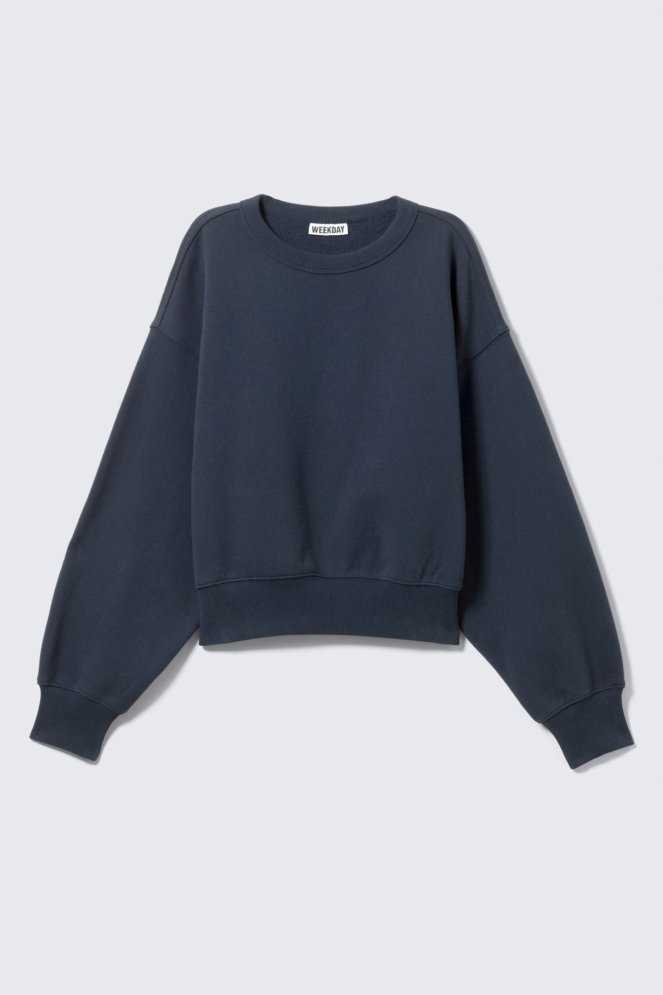 Vezi imaginea mai mare: Hanorac scurt din bumbac cu croială boxy - Bleumarin - FEMEI | H&M RO 5