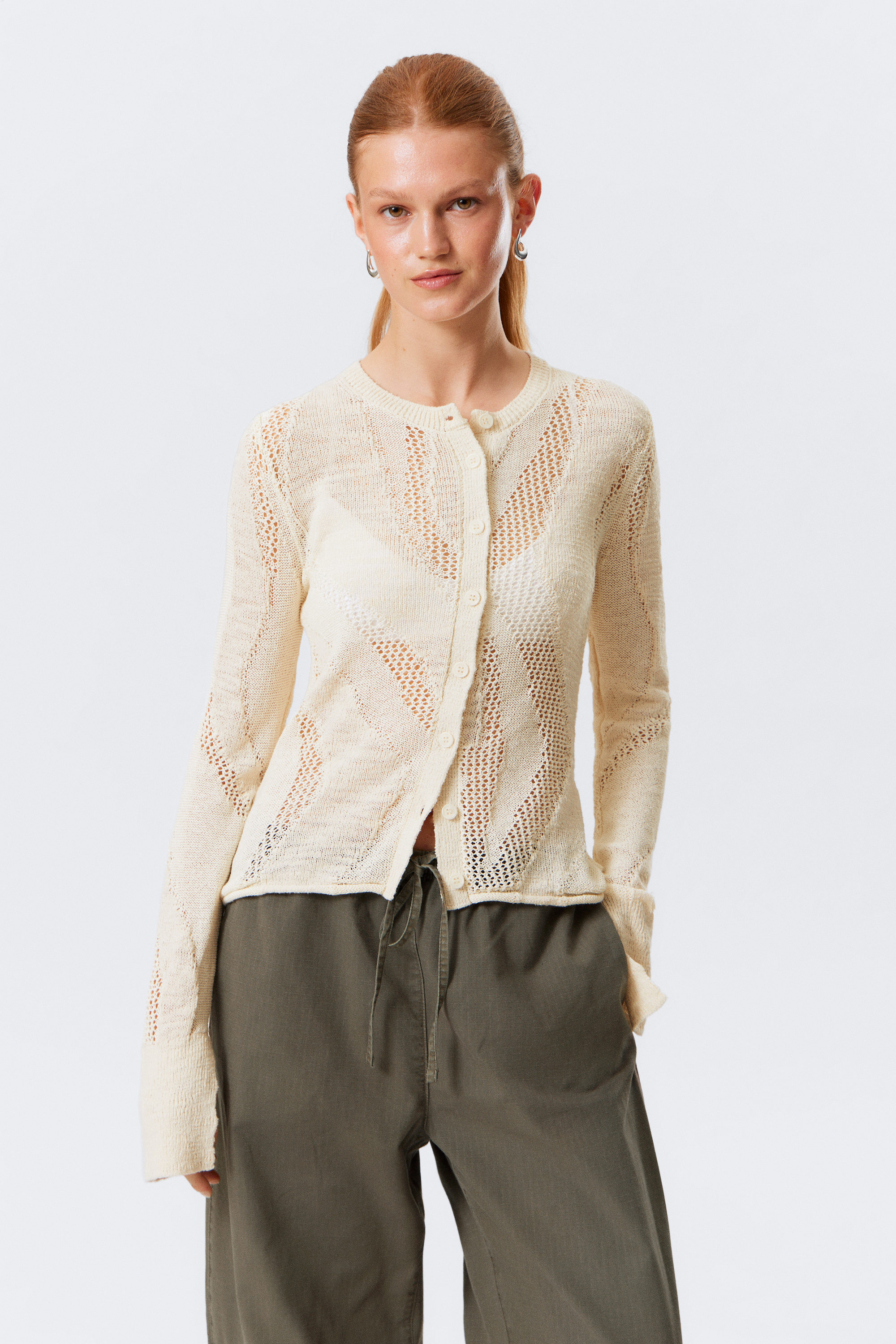 Off-white - Strukturierte Strickjacke mit schmaler Passform - 1