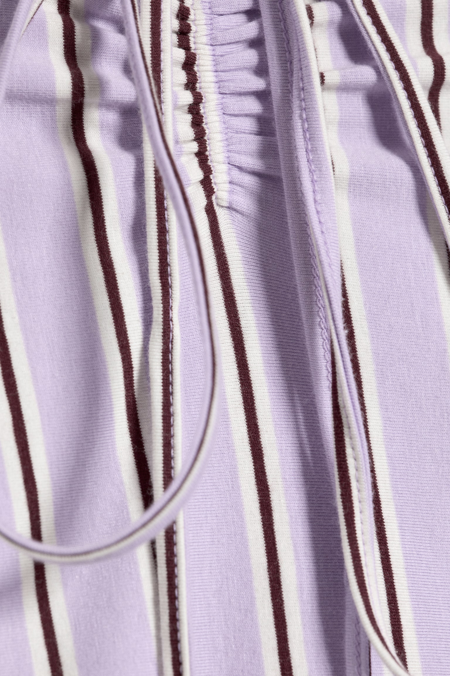Top bandeau z mocowaniem na karku -Striped Lilac - 5