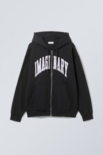 Imaginary - Oversized Graphic Zip Hoodie - 0
