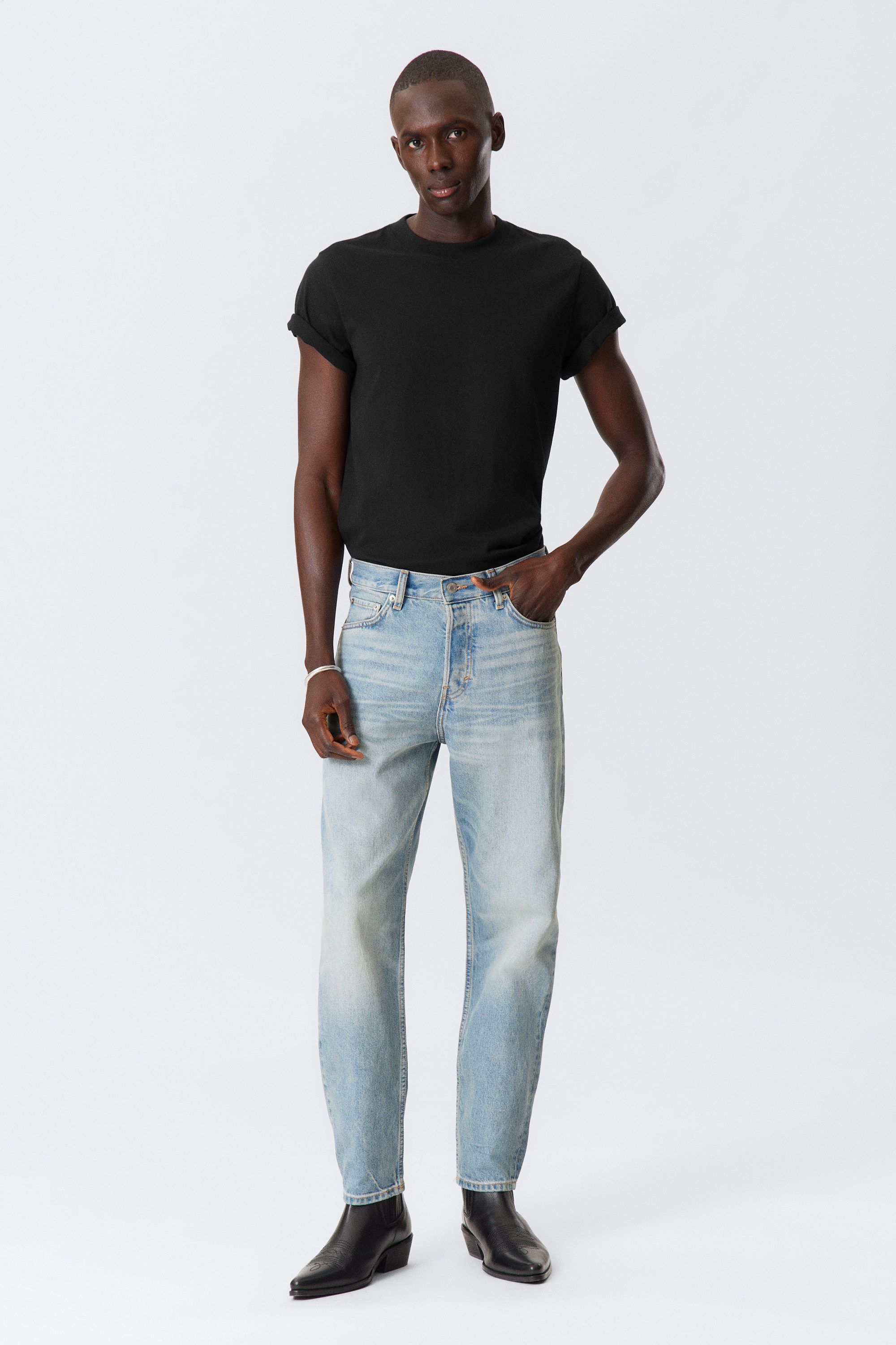Seventeen Blue - Mittelblau - Ray Relaxed Tapered Leg Jeans - 1