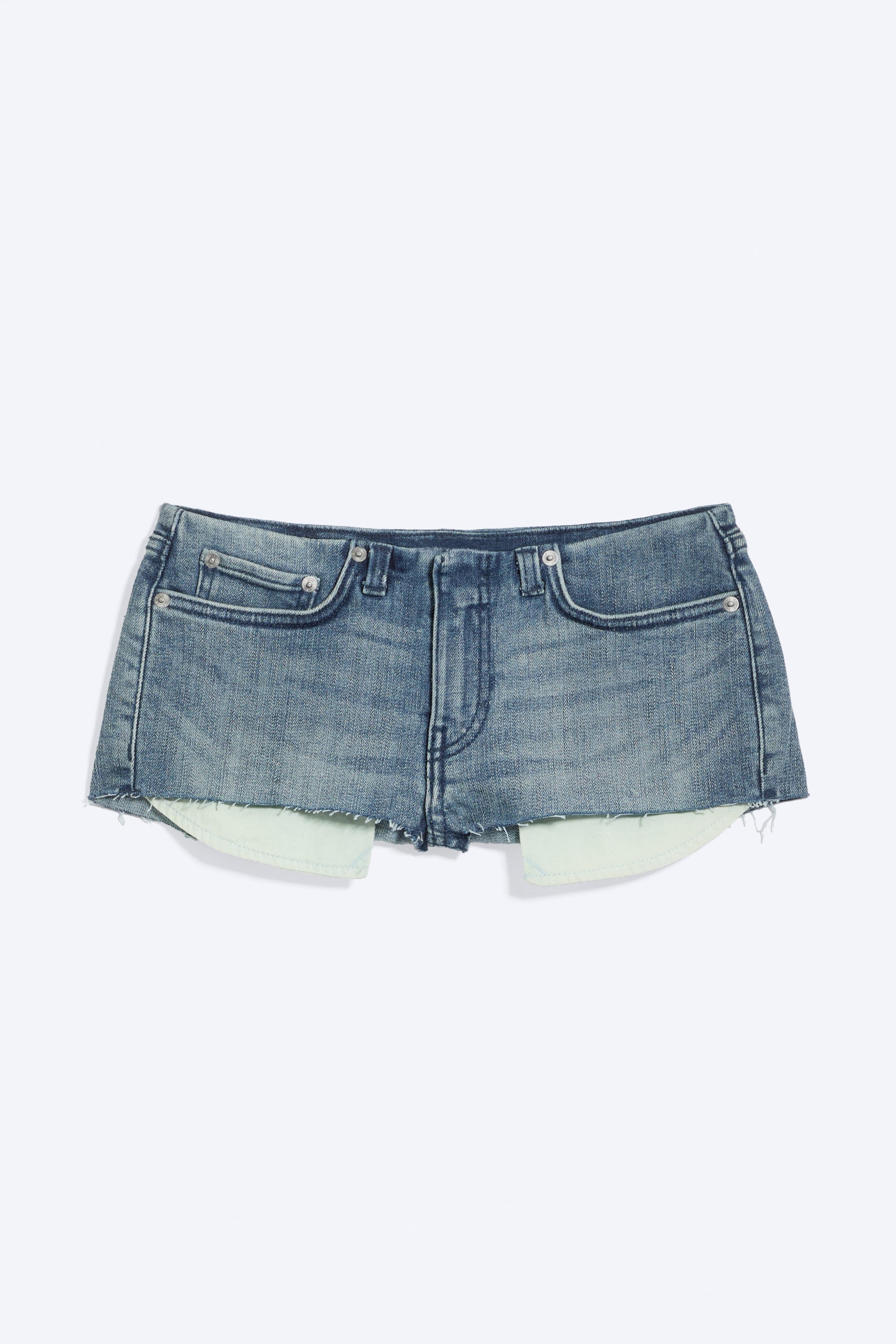 Gloria Blue - Mittelblau - Hour Slim Low Rise Denim Hotpants - 3