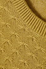 Yellow - Krille Regular Linen Mix Sweater - 1