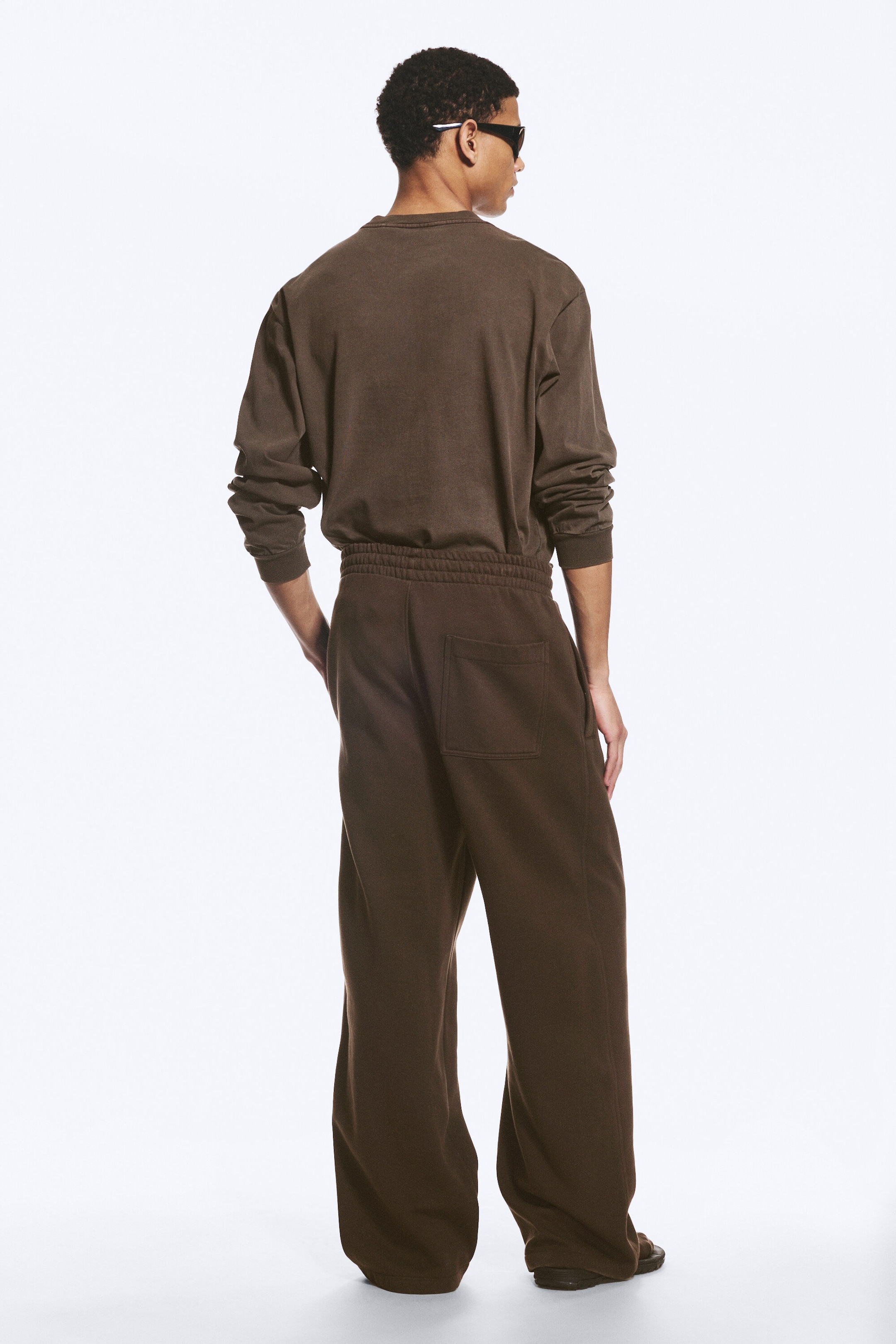 Dark Brown - Loose Sweatpants - 3