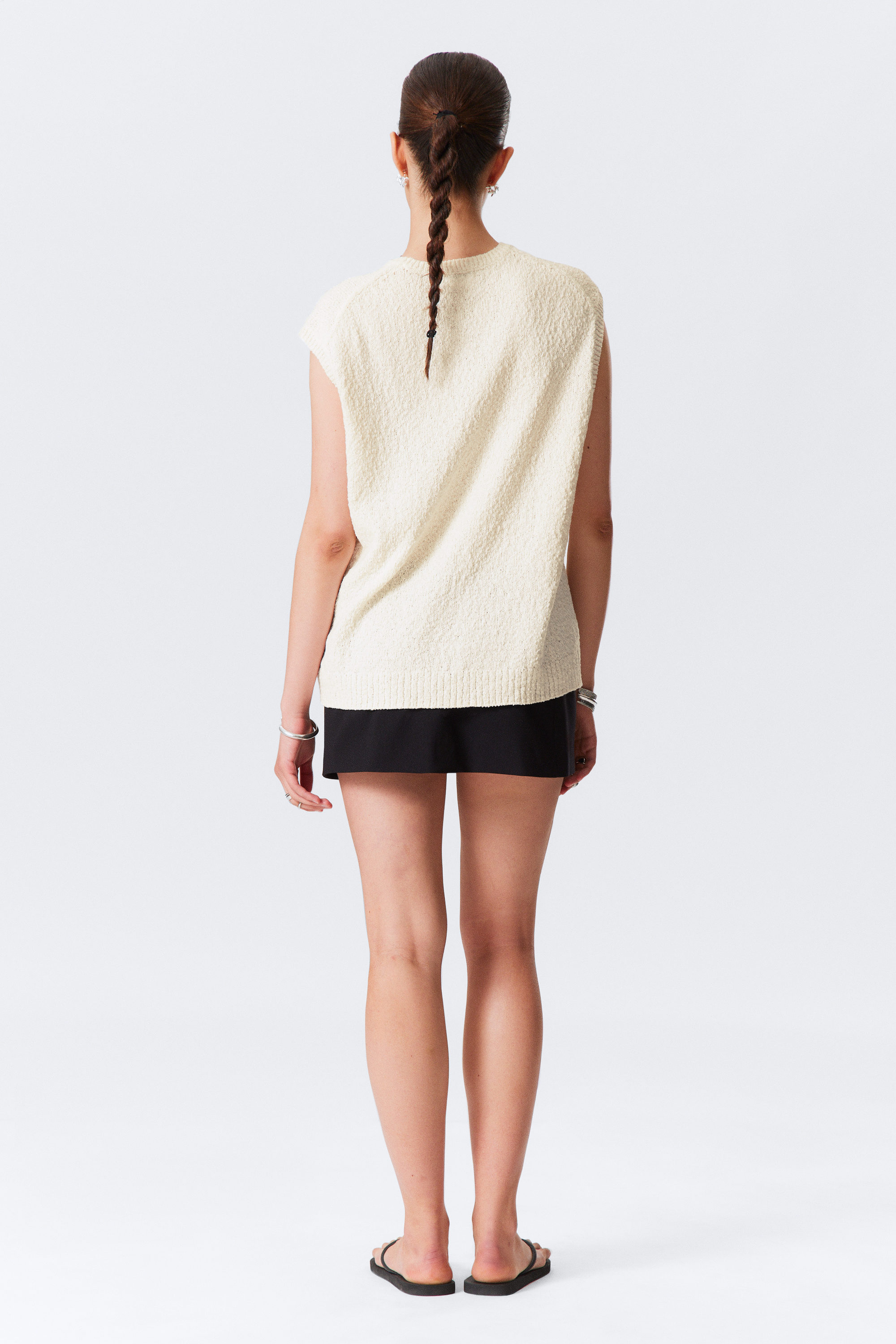 Off-white - Boxy Textured Knitted Vest - 2