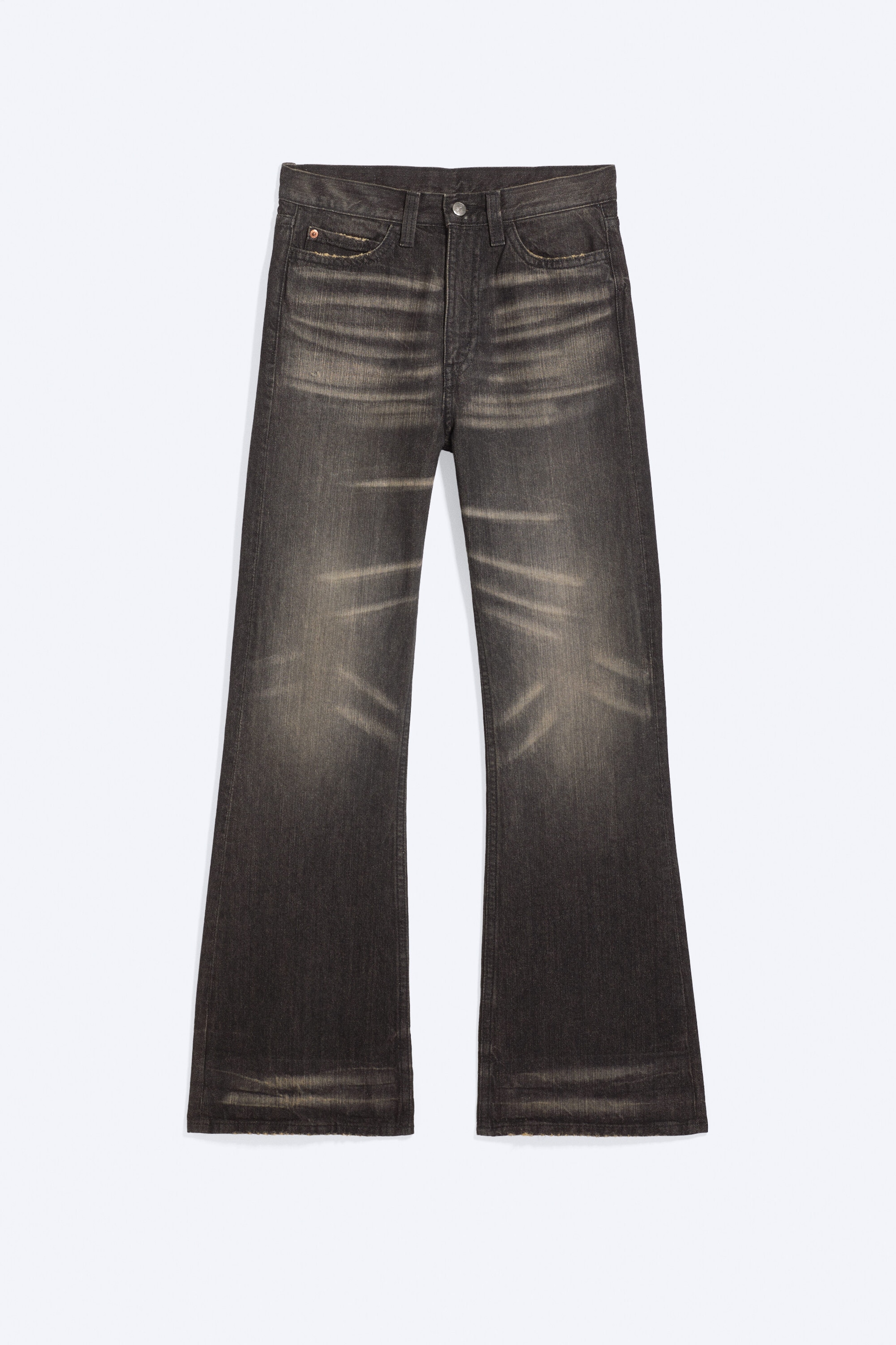 Vintage Black - Dark Black - Boo Bootleg Low Rise Regular Bootcut Jeans - 4