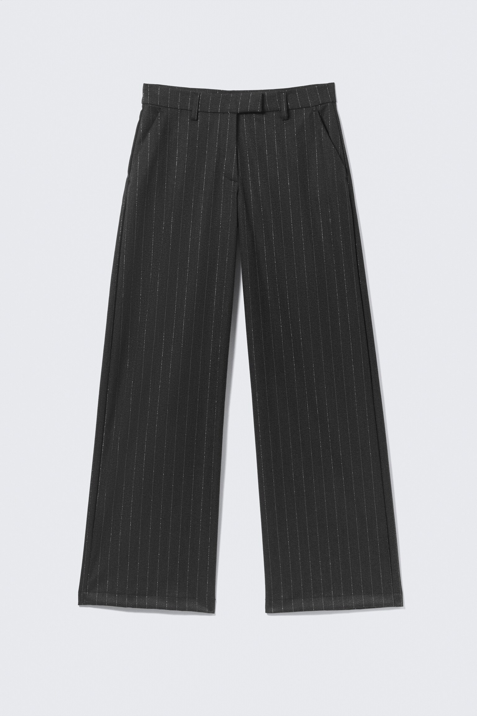 Low Rise Suiting Trousers - Dark Grey - Glitter Pinstripe/Brown Pinstripe/Dark Grey Melange/Black - 2