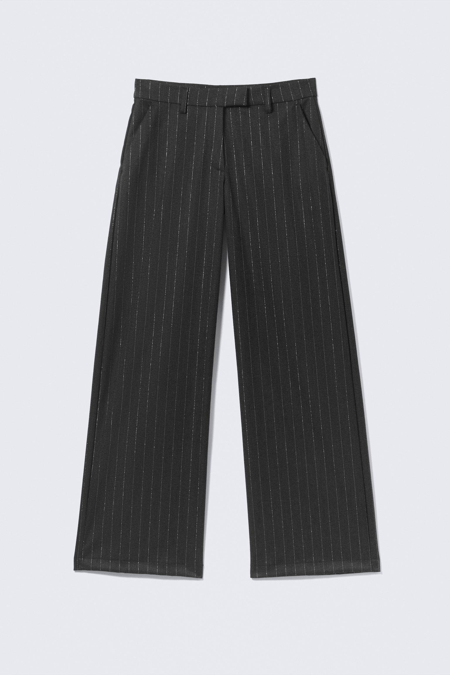 Low Rise Suiting Trousers - Dark Grey - Glitter Pinstripe/Dark Grey Melange/Black/Brown Pinstripe - 2
