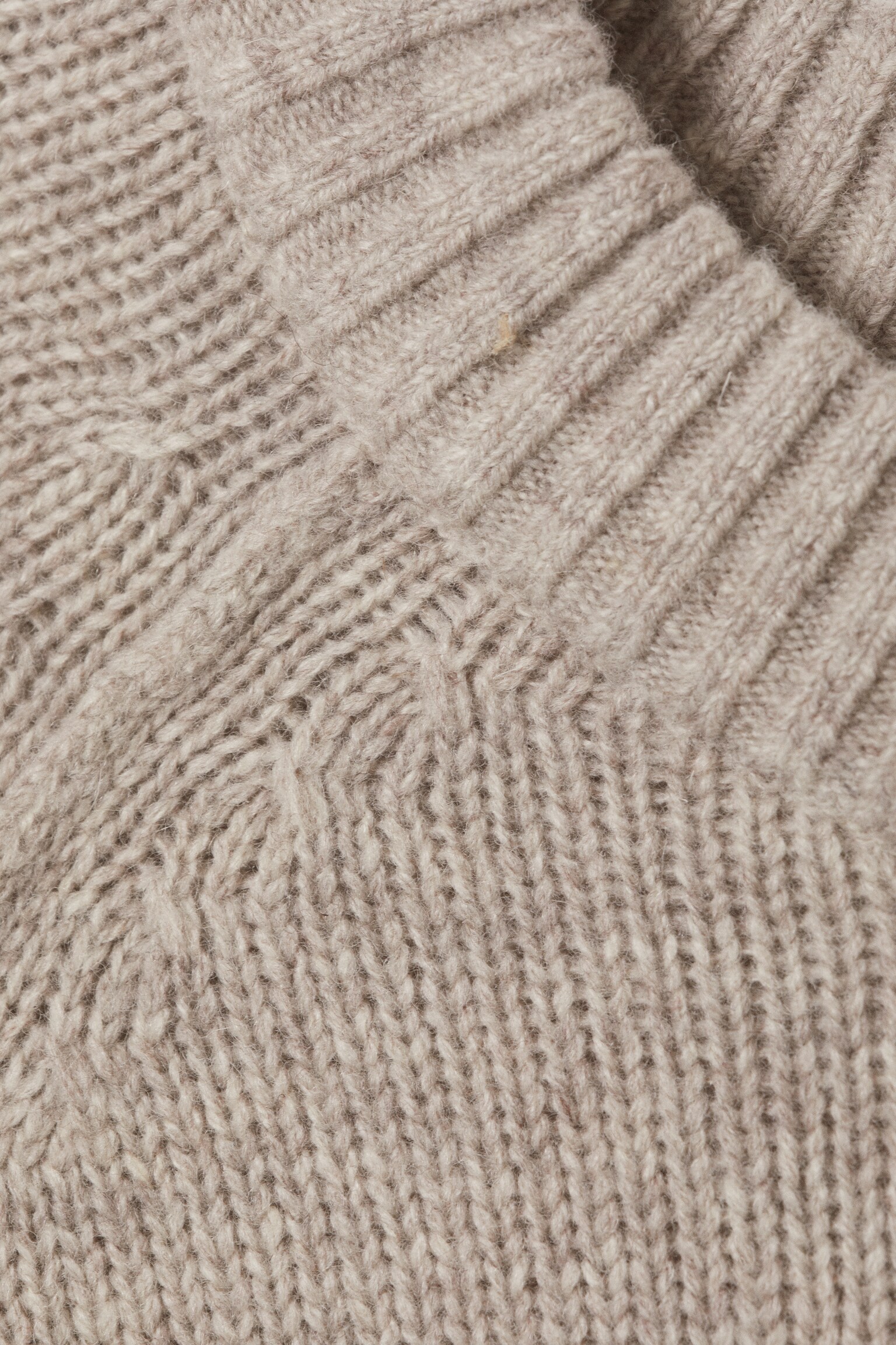 Pull en maille de laine décontracté - Mélange taupe clair/Marron foncé chiné - 5