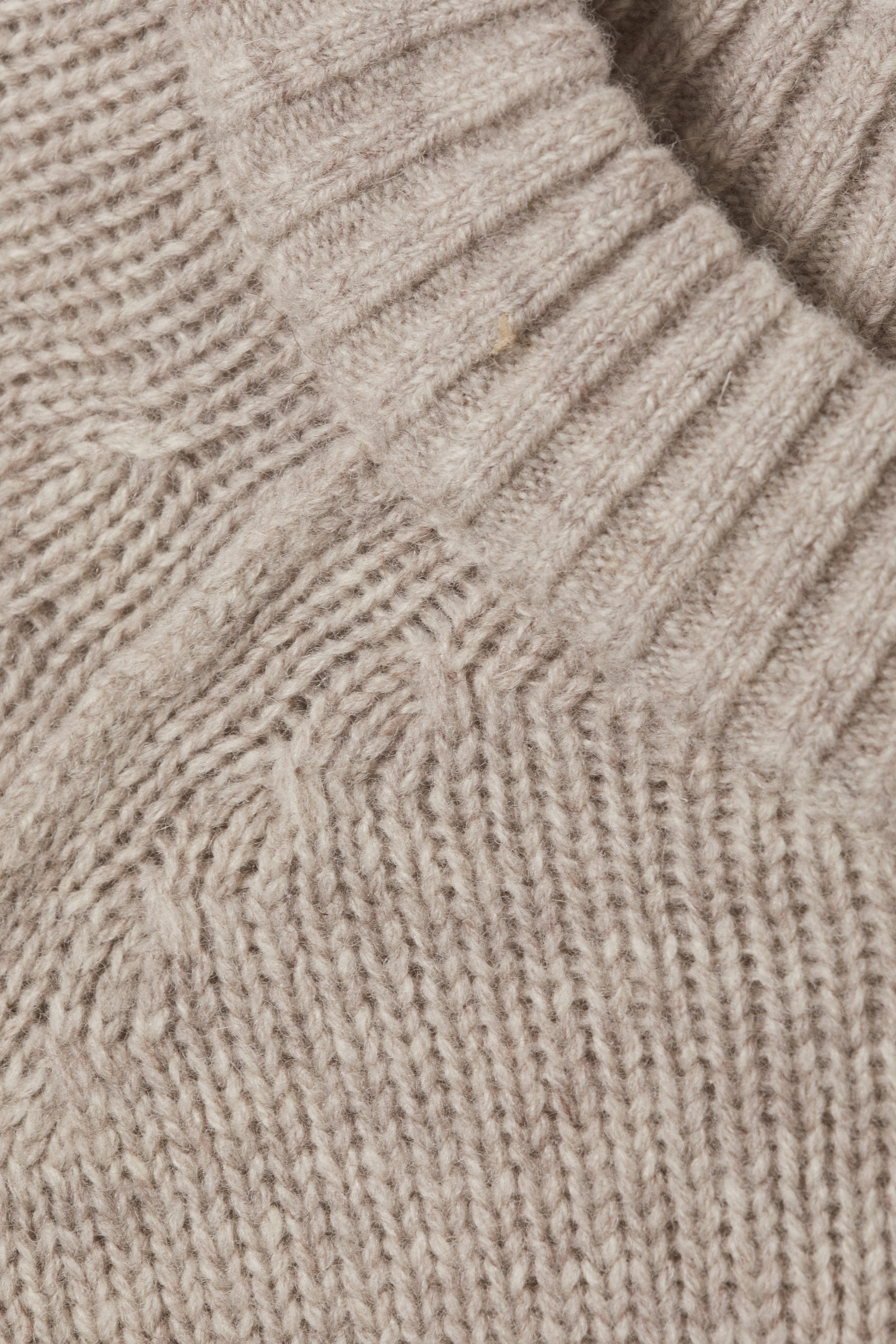 Light Mole Melange - Relaxed Knitted Wool Sweater - 5