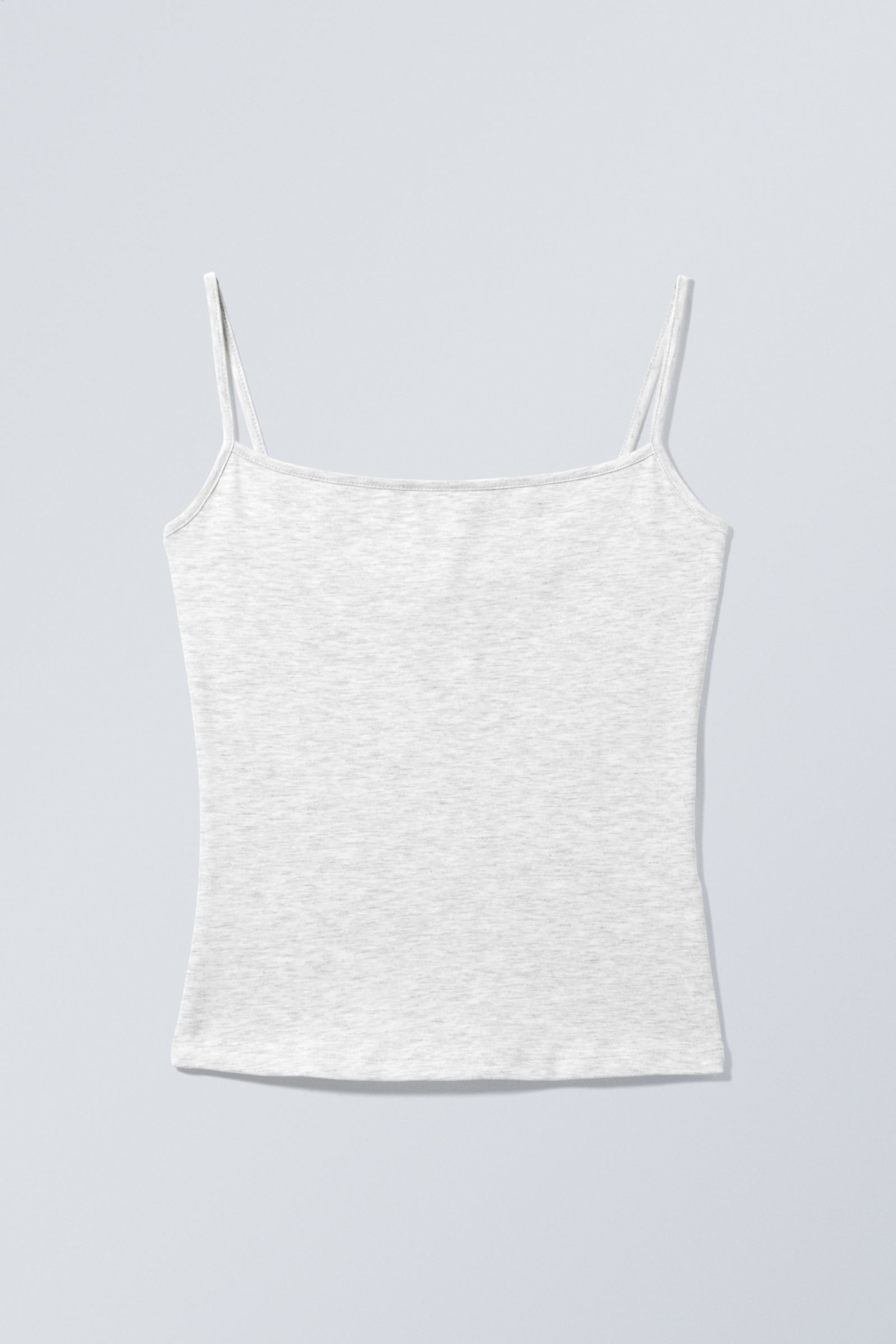 Light Dusty Grey - Slim Fitted Cotton Singlet - 1