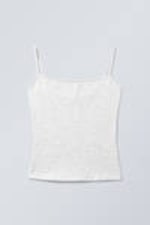 Light Dusty Grey - Slim Fitted Cotton Singlet - 0