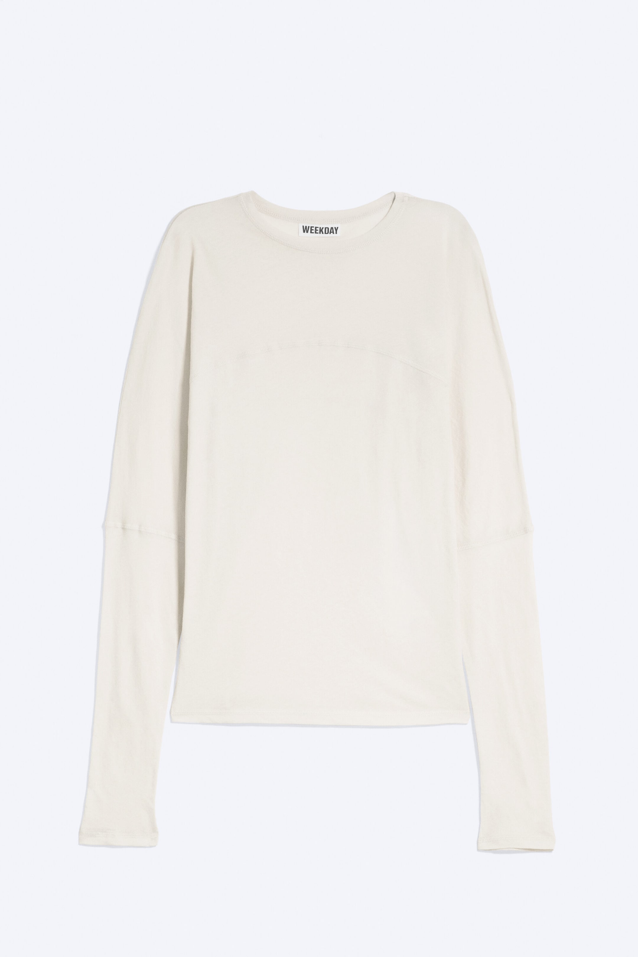 Helles Beige - Longsleeve mit Fledermausärmeln - 0