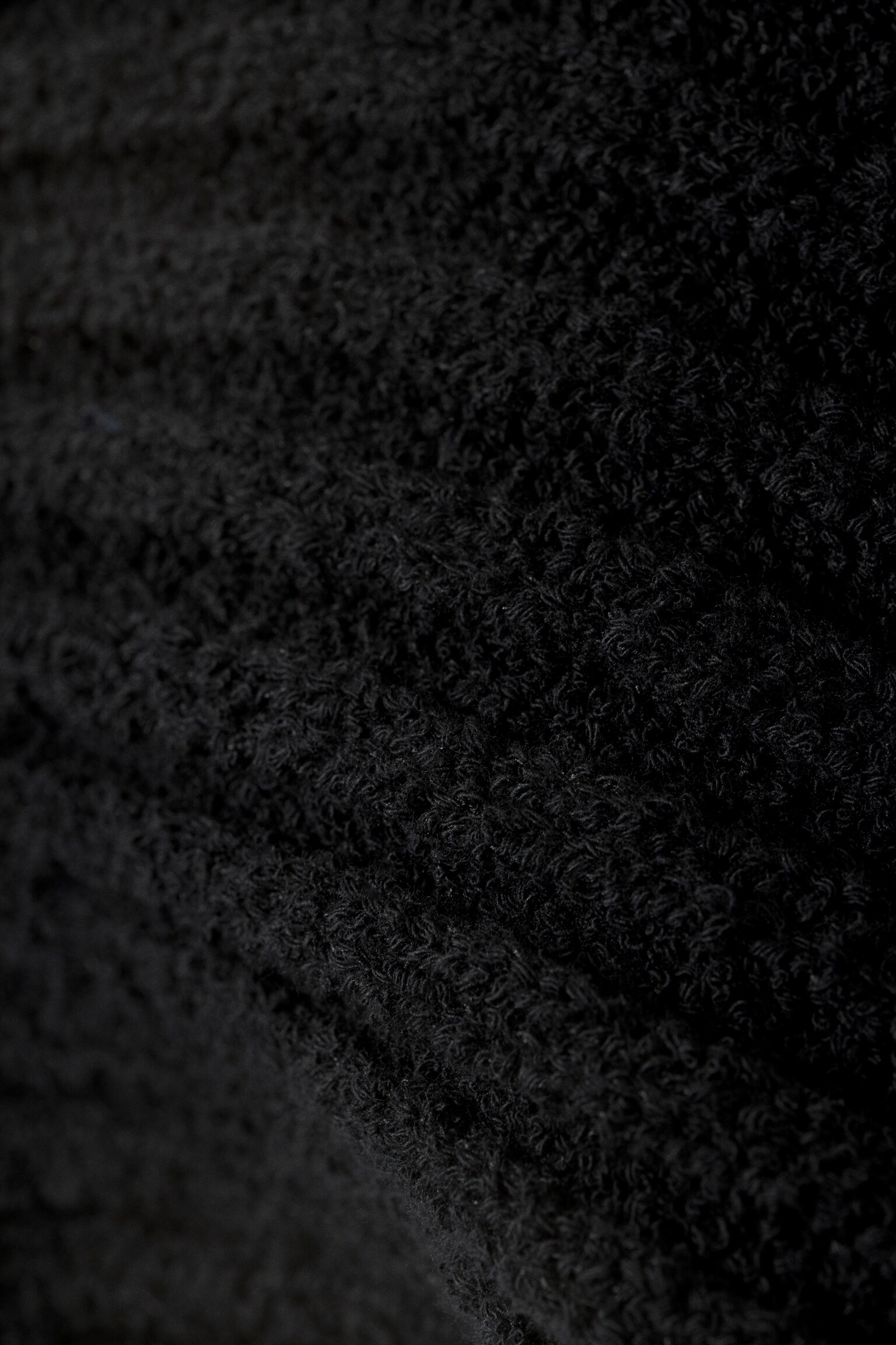 Knitted Boat-Neck Bolero - Black - 2