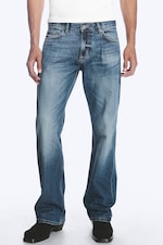 Milano Blue - Dark Blue - Sky low rise regular bootcut jeans - 1