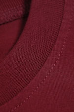 Dark Red - Oversized Long Sleeve T-shirt - 1