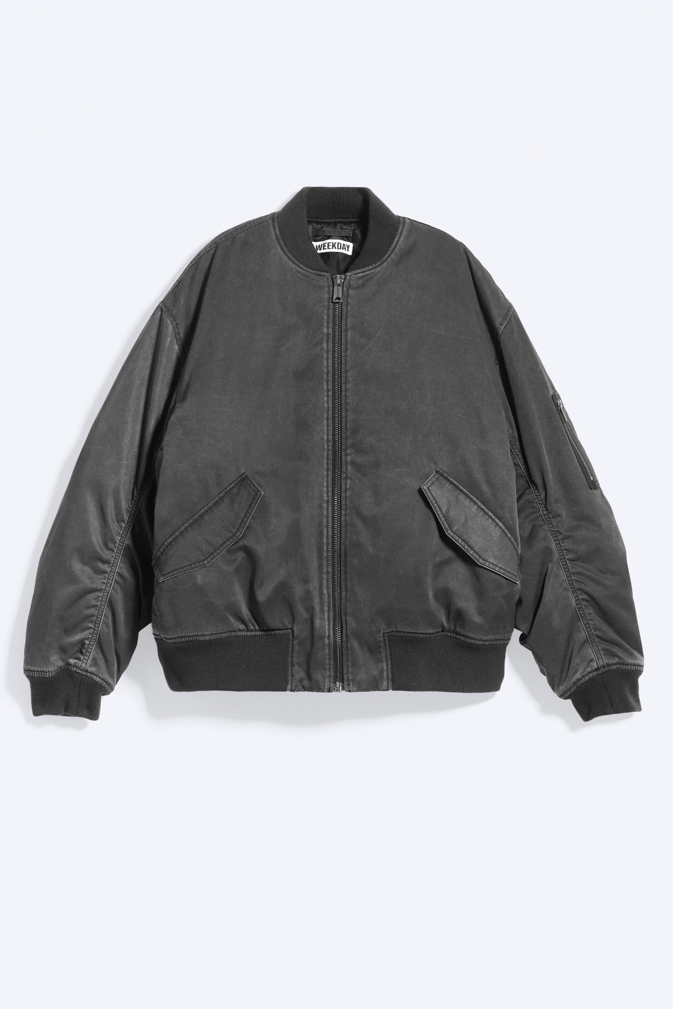 Washed Black – Zwart - Oversized gewatteerd pilotenjack - 6