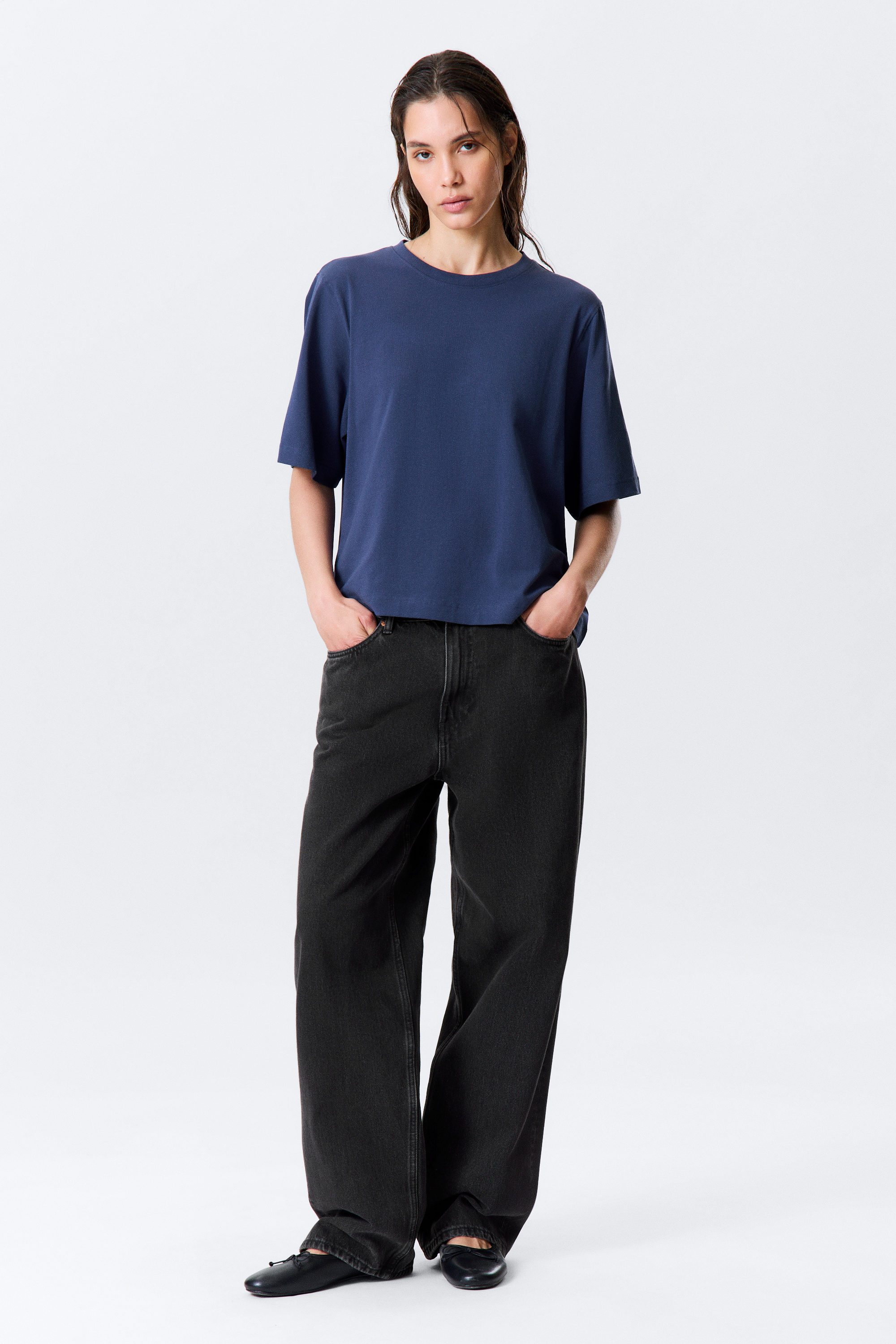Dark Blue - Perfect Boxy T-shirt - 1
