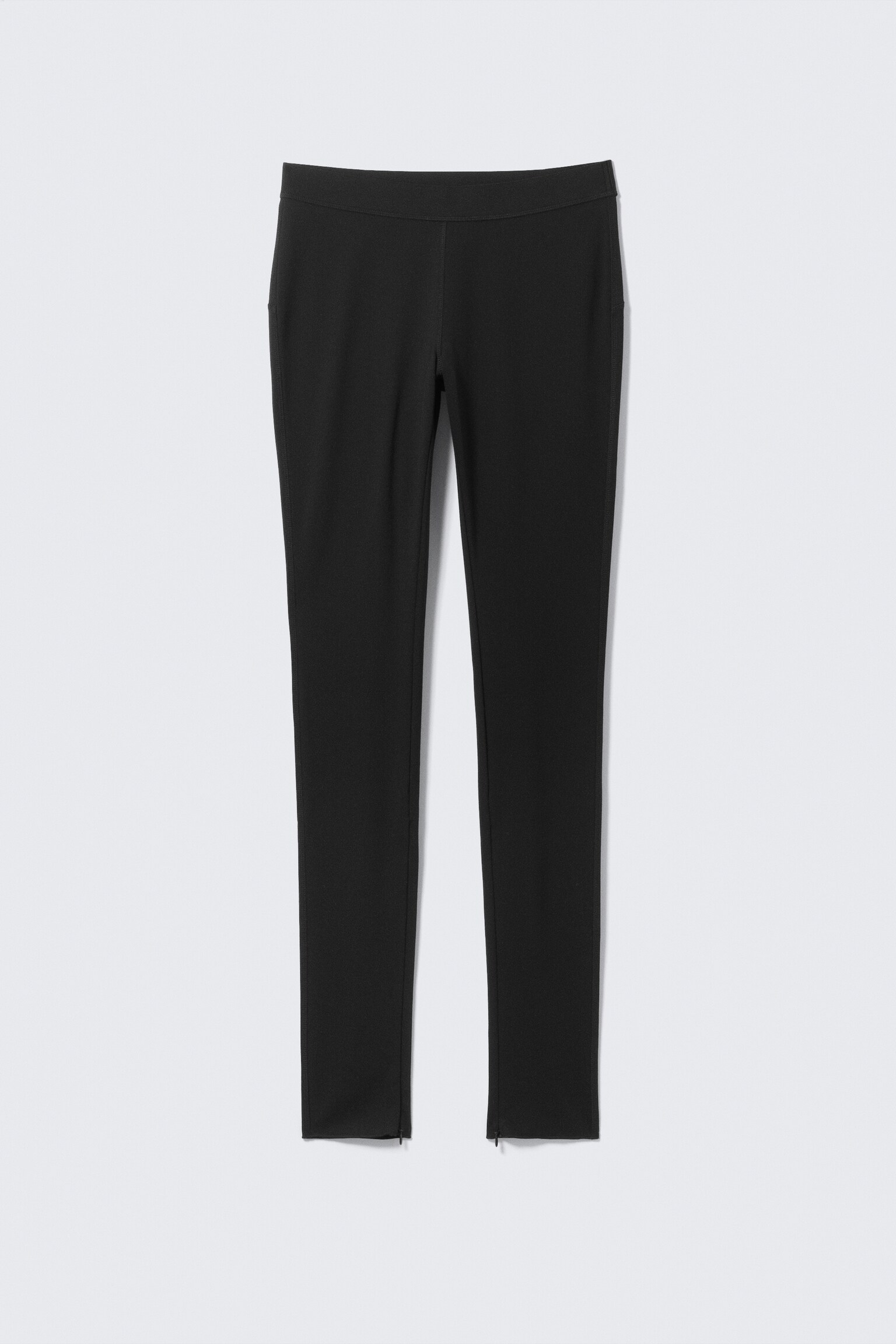 Stretchhose mit Reißverschluss - Dunkel/Dunkelbraun