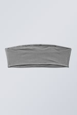 Grey Shimmer - Shine Bandeau Bikini Top - 1