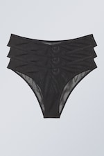 Noir - Culottes brésiliennes Bonnie, Lot de 3 - 0