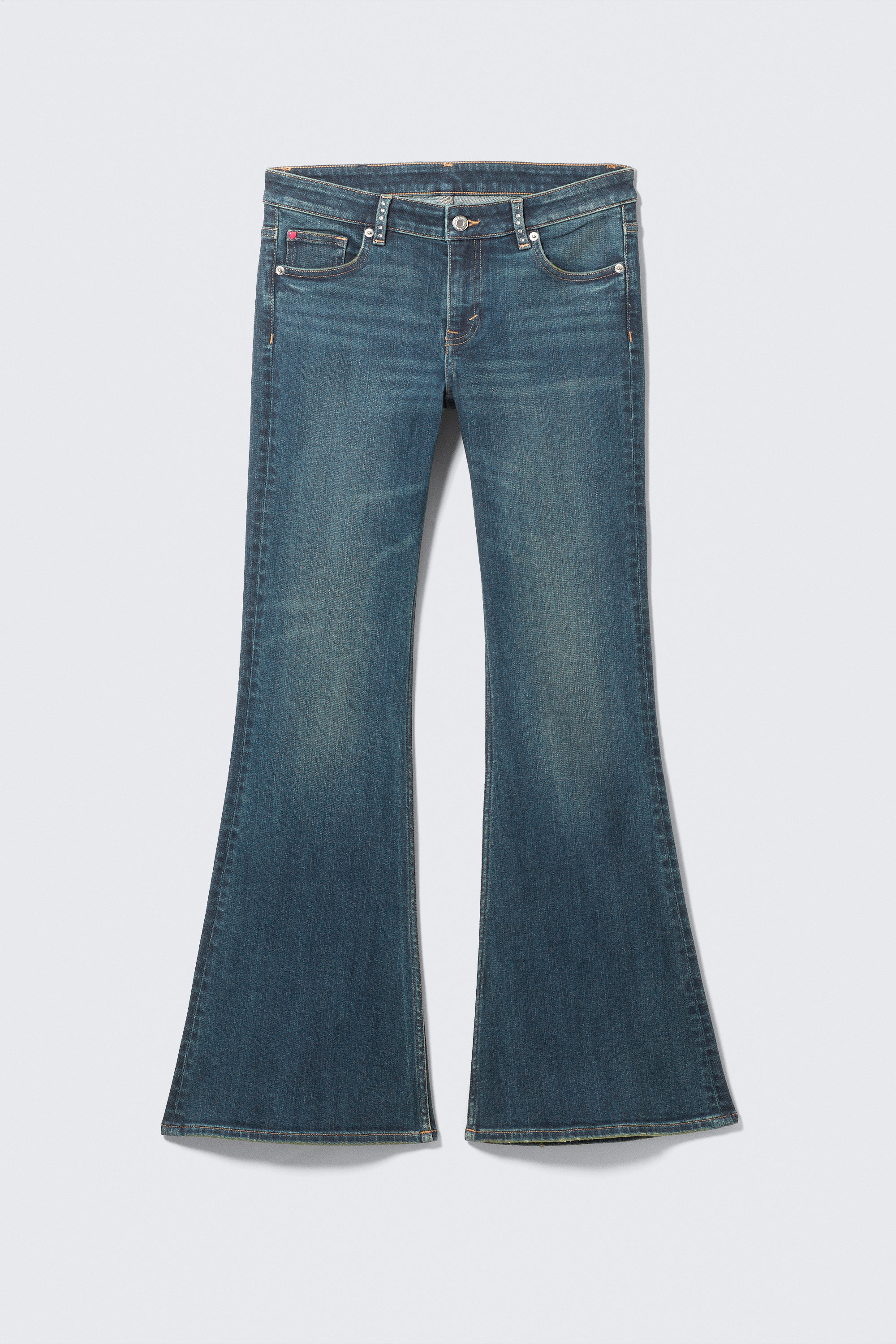katsumi low rise slim flared jeans - Desert Blue - Dark Blue