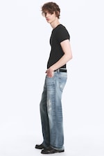 Blue Repair - Medium Blue - SPACE MID WAIST RELAXED STRAIGHT JEANS - 2