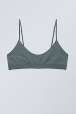 Dark Turquoise - Cat Soft Scooped Bra - 0