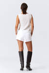 売れ筋商品|||ウィークデイ Tシャツ レディース トップス SLEEVELESS BOATNECK TIE - Top - white sleeveless boat-neck tie top - White | Weekday WW